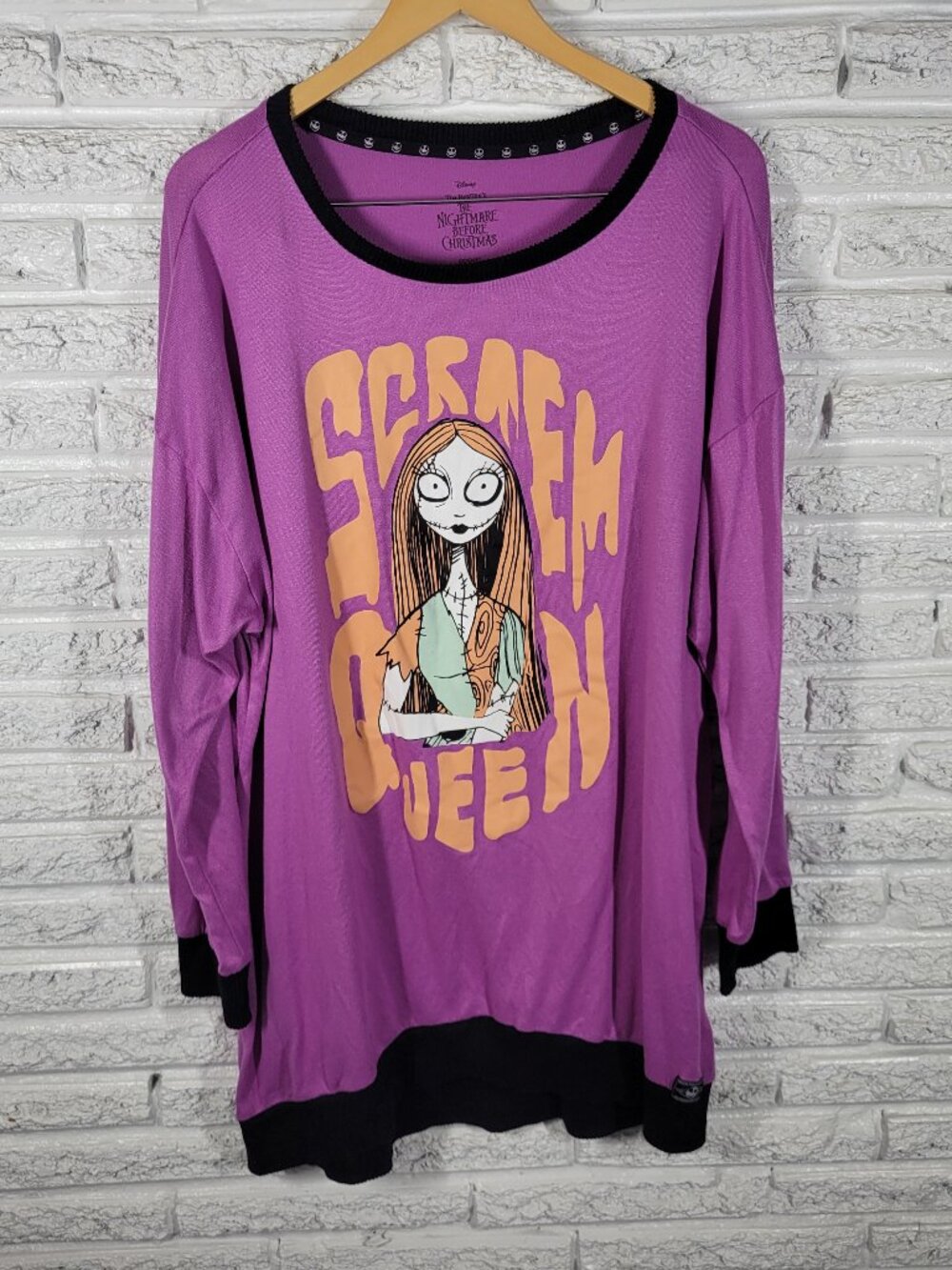 Disney Nightmare Before Christmas Sally Scream Queen Pajama Top XL NOV156E